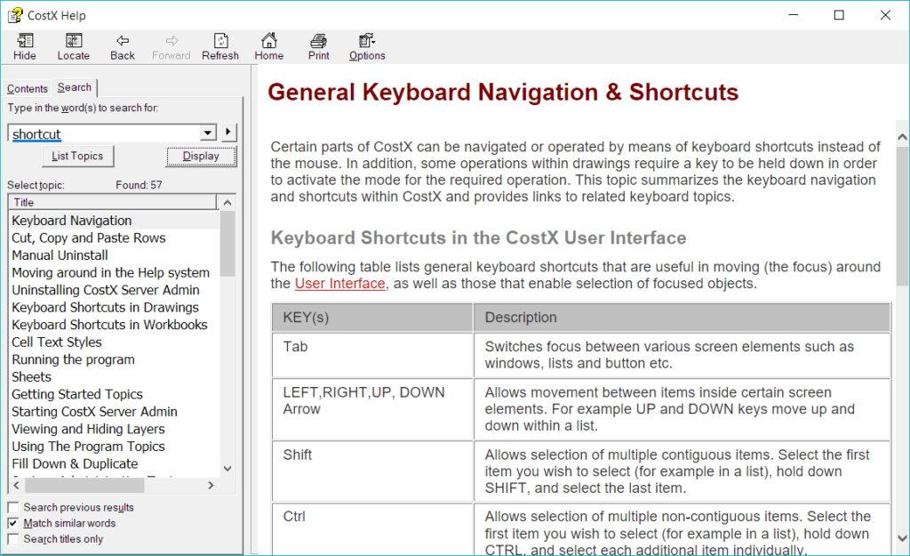 Choose to display Keyboard Navigation