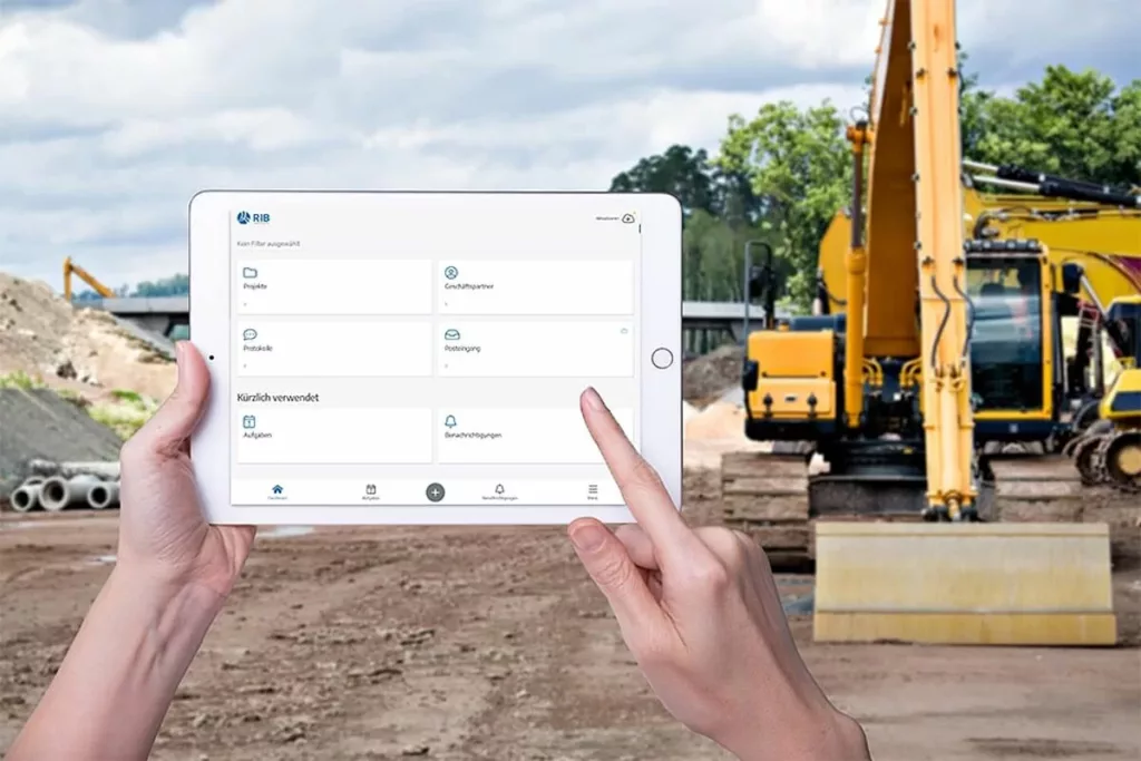 RIB Site Software auf Tablet