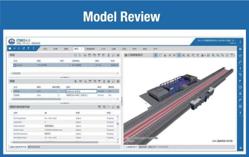 CREDC used Revit for modelling and exported the BIM models to RIB 4.0 for model review