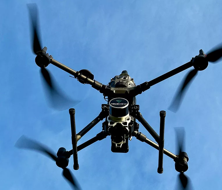 fliegende Drohne LIDAR-Scan