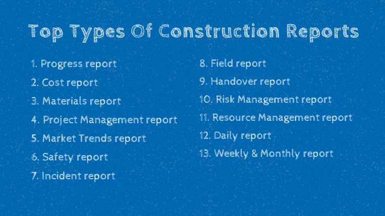 overview of types of construction reports