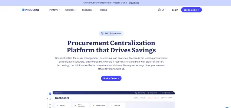 Procurement & sourcing software: Precoro