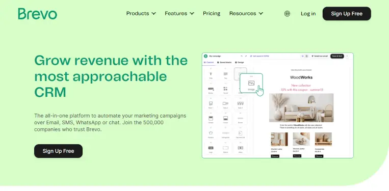 Marketing automation application for enterprises: Brevo