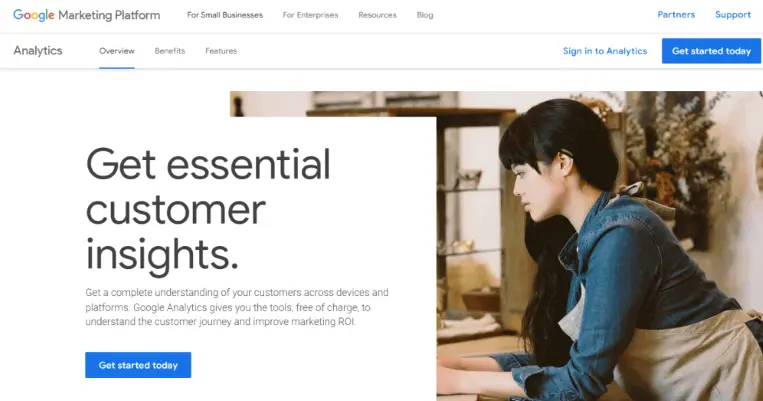 Web analytics software Google Analytics