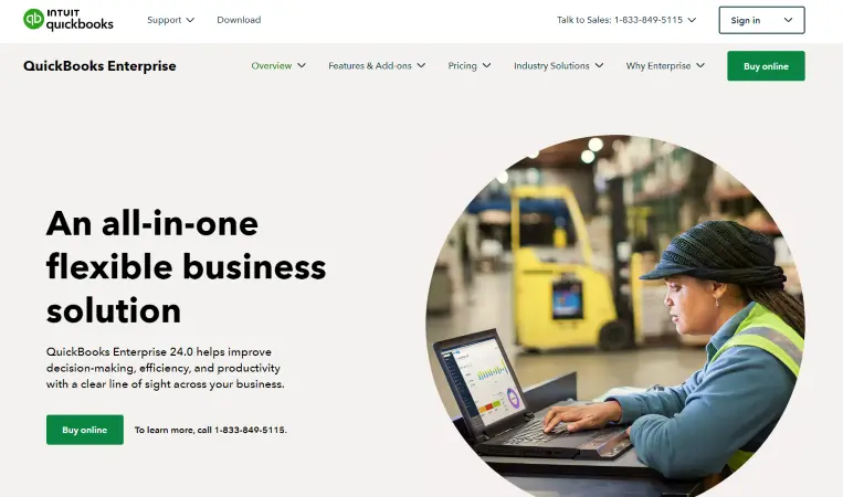 Enterprise software for accunting: QuickBooks Desktop Enterprise