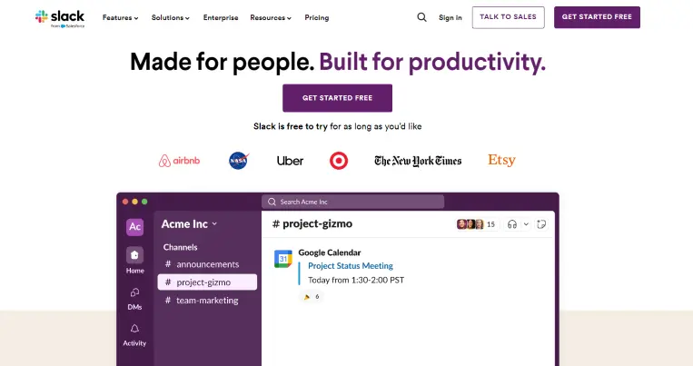One of the best instant messaging enterprise applications: Slack