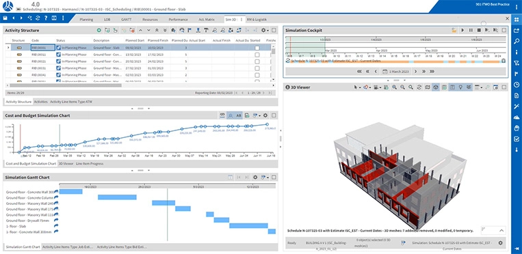 Von der Baukalkulation in die Visualisierung der Projektumsetzung / Simulation