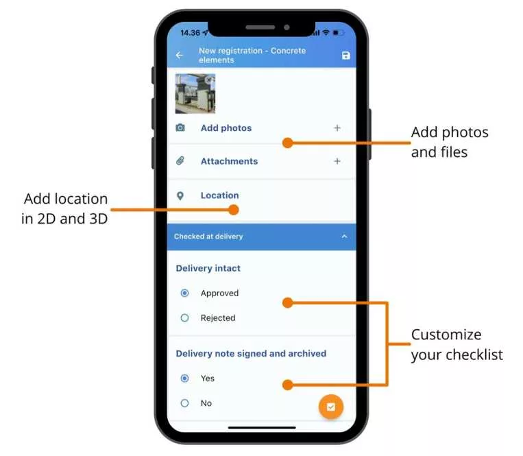 RIB Connex on Smartphone