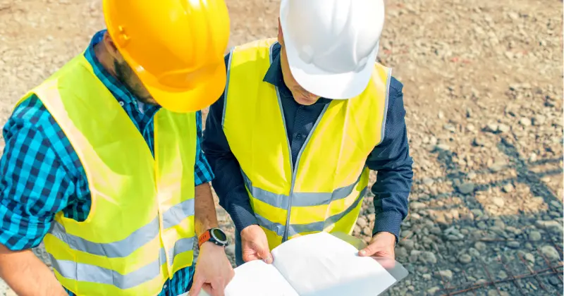 Bauleiter auf der Baustelle