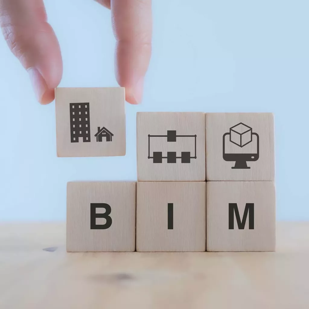 Illustration zum BIM mit RIB iTWO: Software unterstützt alle Phasen eines Bauwerks – von Planung über Bau bis zur Instandhaltung – für bessere Zusammenarbeit und Koordination