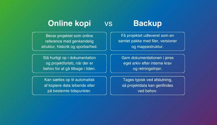 Når projektet ikke er dit: Skal du vælge online kopi eller backup?